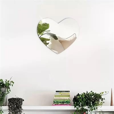 Mey İthalat® 30x30 cm Kırılmaz Pleksi Dekoratif Duvar Aynası - Modern Organik Form 1. Sınıf Akrilik Ayna