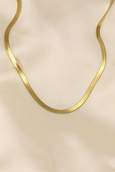 Mey İthalat® 316L Çelik Altın Renk 45 cm İtalyan Zincir Model Kadın Kolye