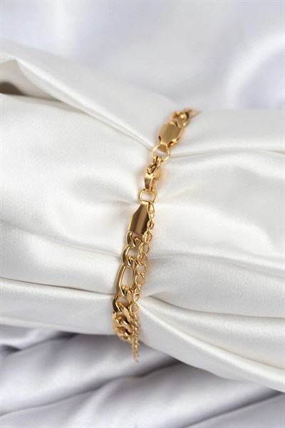 Mey İthalat® 316L Çelik Gold Renk Oval Yazı Yazmaya Uygun Kadın Bileklik