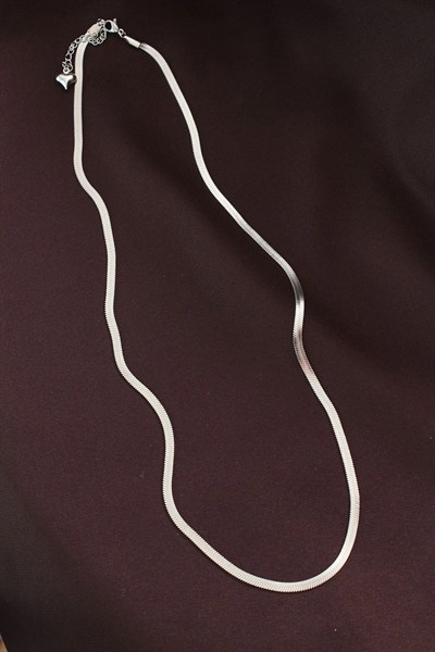 Mey İthalat® 316L Çelik Gümüş Renk 60 cm İtalyan Zincir Kolye
