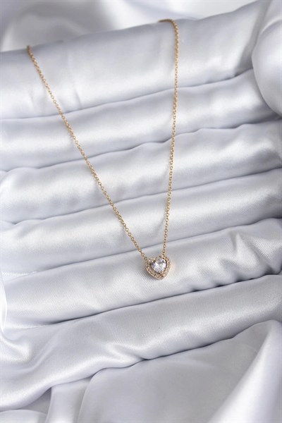 Mey İthalat® 316L Çelik Zincir Gold Renk Charm Kadın Kolye