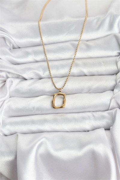 Mey İthalat® 316L Çelik Zincir Gold Renk Model Kadın Kolye