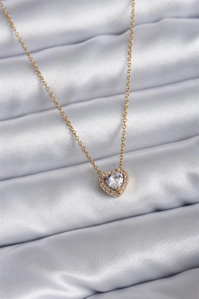 Mey İthalat® 316L Çelik Zincir Gold Renk Charm Kadın Kolye