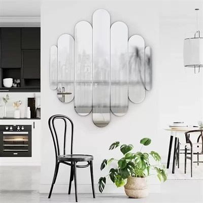 Mey İthalat® 40x40 cm Kırılmaz Pleksi Dekoratif Duvar Aynası - Modern Tasarım 1. Sınıf Akrilik Ayna