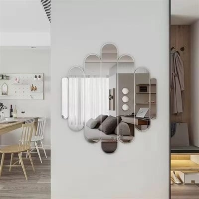 Mey İthalat® 40x40 cm Kırılmaz Pleksi Dekoratif Duvar Aynası - Modern Tasarım 1. Sınıf Akrilik Ayna