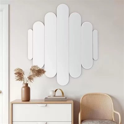 Mey İthalat® 40x40 cm Kırılmaz Pleksi Dekoratif Duvar Aynası - Modern Tasarım 1. Sınıf Akrilik Ayna