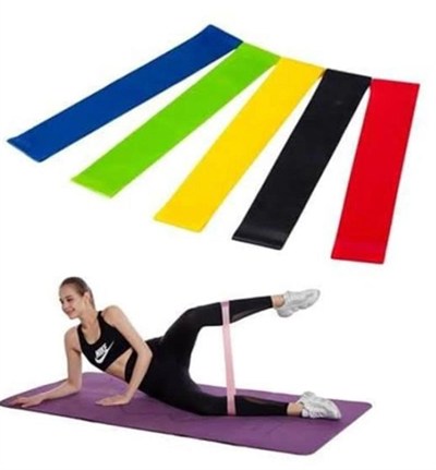 Mey İthalat® Aerobik Bant 5 Li Pilates Yoga Bandı ***