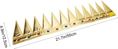 Mey İthalat® Altın Renk Eva Yumuşak Kral Kraliyet Tacı Yetişkin Çocuk Uyumlu 55 cm