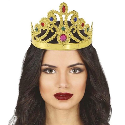 Mey İthalat® Altın Renk Plastik Prenses Tacı Kraliçe Tacı 60 cm