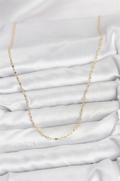 Mey İthalat® CM 14K Gold Renk Gemici Zincir Model 60 cm Kadın Kolye