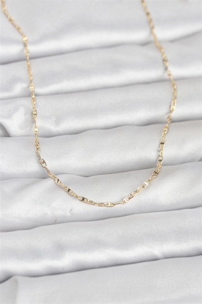 Mey İthalat® CM 14K Gold Renk Gemici Zincir Model 60 cm Kadın Kolye