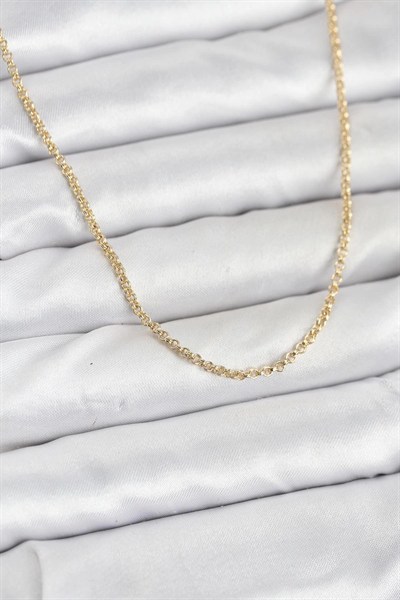 Mey İthalat® CM 14K Gold Renk Halka Model 60 cm Kadın Kolye