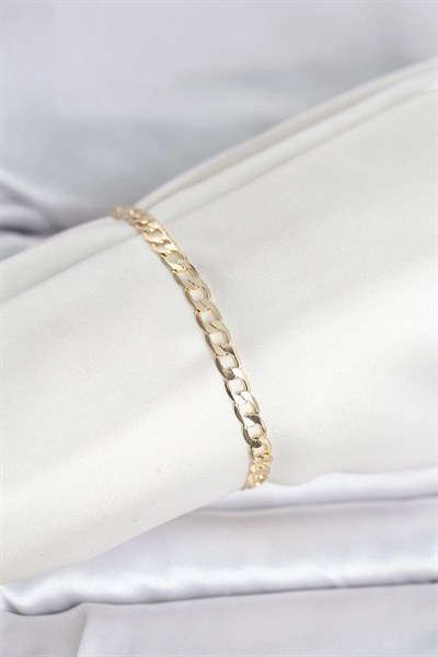 Mey İthalat® CM 14K Gold Renk Halka Zincir Model Kadın Bileklik