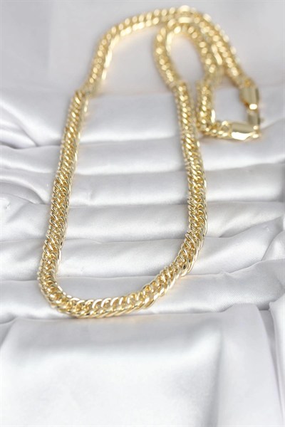 Mey İthalat® CM 14K Gold Renk Kalın Zincir Model 60 cm Kadın Kolye