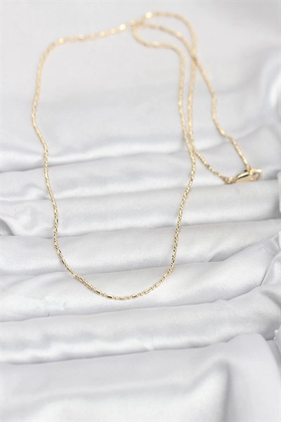 Mey İthalat® CM 14K Gold Renk Parçalı Topçuk Model 60 cm Kadın Kolye