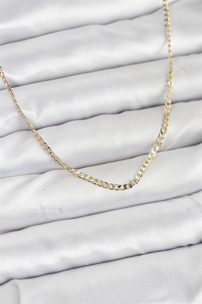 Mey İthalat® CM 14K Gold Renk Pirinç Zincir Model Kadın Kolye