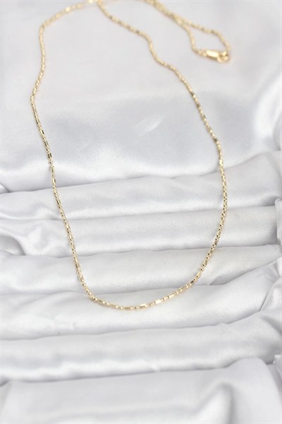 Mey İthalat® CM 14K Gold Renk Zincirli 60 cm Kadın Kolye