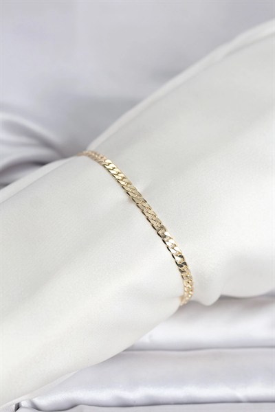 Mey İthalat® CM 14K Gold Renk Zincirli Model Kadın Bileklik