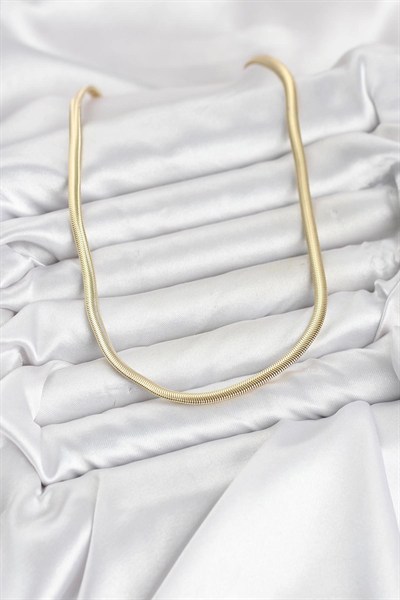 Mey İthalat® CM Yassı Yılan Zincir Model 60 cm Kadın Kolye