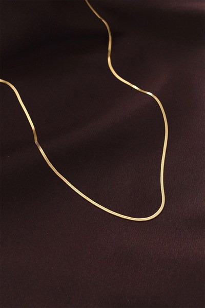 Mey İthalat® Çelik Gold Renk 60 cm İnce İtalyan Zincir Kolye