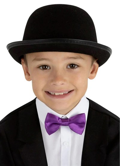 Mey İthalat® Charlie Chaplin Stil Çocuk Şapkası – Siyah Melon Parti Şapkası