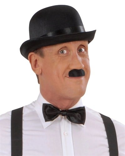 Mey İthalat® Charlie Chaplin Stil Yetişkin Şapkası – Siyah Melon Parti Şapkası