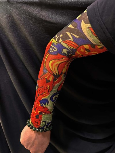 Mey İthalat® Çorap Dövme Giyilebilir Kol Bacak Dövmesi Likralı 2 Adet Model 4