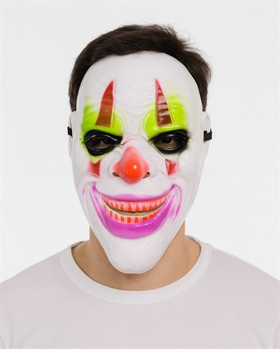 Mey İthalat® Delirten Gülüş Psikopat Palyaço Temalı Joker Maskesi