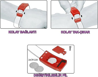 Mey İthalat® Festival & Parti LED Bileklik Baskı Yapılabilir 3 Farklı Mod Işıklı 1 Adet