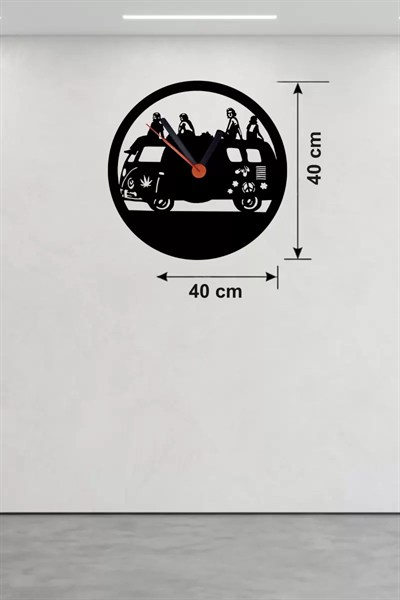 Mey İthalat® Fitness Motivasyon Tasarım Ahşap Duvar Saati - 40x40 cm Sporcu Hediyesi