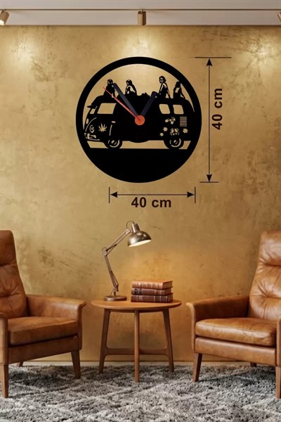Mey İthalat® Fitness Motivasyon Tasarım Ahşap Duvar Saati - 40x40 cm Sporcu Hediyesi