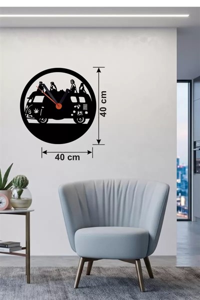 Mey İthalat® Fitness Motivasyon Tasarım Ahşap Duvar Saati - 40x40 cm Sporcu Hediyesi
