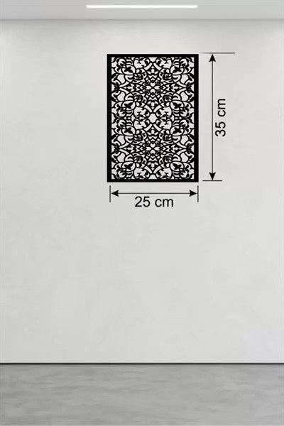 Mey İthalat® Floral Mandala Tasarım Ahşap Duvar Tablosu - 25x35 cm Lazer Kesim Dekoratif Pano