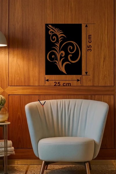 Mey İthalat® Geleneksel Çiçek Desenli Ahşap Duvar Tablosu - 25x35 cm Lazer Kesim Dekoratif Pano