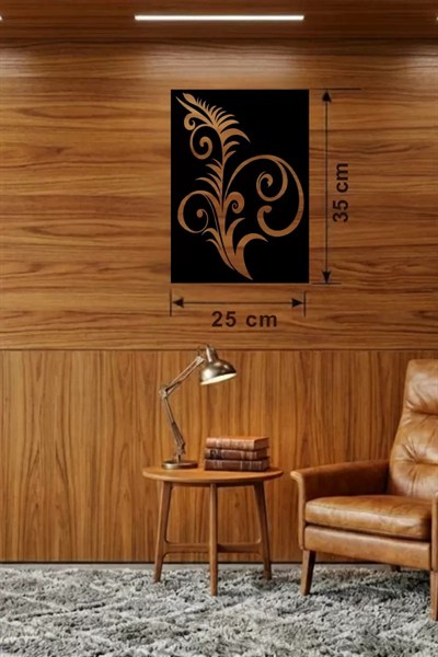 Mey İthalat® Geleneksel Çiçek Desenli Ahşap Duvar Tablosu - 25x35 cm Lazer Kesim Dekoratif Pano
