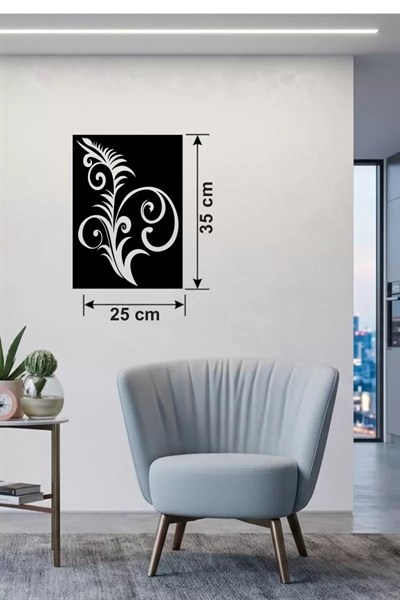 Mey İthalat® Geleneksel Çiçek Desenli Ahşap Duvar Tablosu - 25x35 cm Lazer Kesim Dekoratif Pano