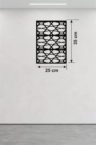 Mey İthalat® Geometrik Soyut Tasarım Ahşap Duvar Tablosu - 25x35 cm Lazer Kesim Modern Pano