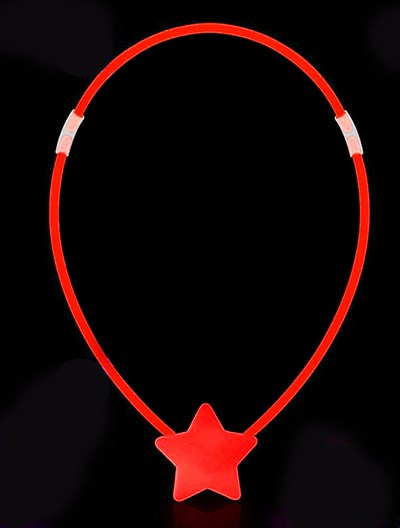 Mey İthalat® Glow  Yıldız Kolye - Glow Kolye - Glow Partisi Yıldız Kolye 6 Adet