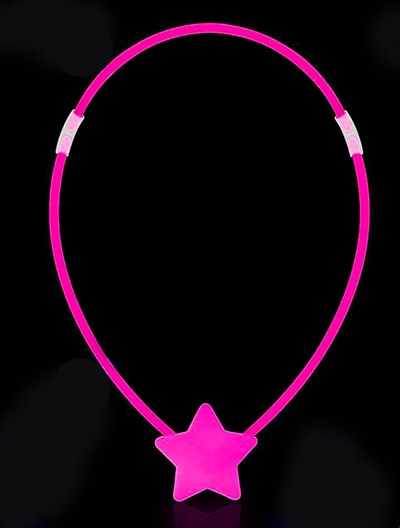 Mey İthalat® Glow  Yıldız Kolye - Glow Kolye - Glow Partisi Yıldız Kolye 6 Adet