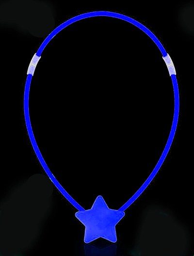 Mey İthalat® Glow  Yıldız Kolye - Glow Kolye - Glow Partisi Yıldız Kolye 6 Adet