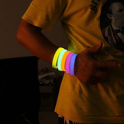 Mey İthalat® Glow Partisi Fosforlu Ekstra Kalın Bileklik 6 Renk 6’lı Set – Baskı Yapılabilir