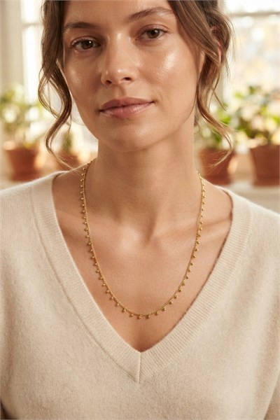 Mey İthalat® Gold Renk Topçcuk Model 60 cm Kadın Kolye