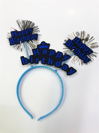 Mey İthalat® Happy Birthday Neon Renk Doğum Günü Tacı 12 Adet