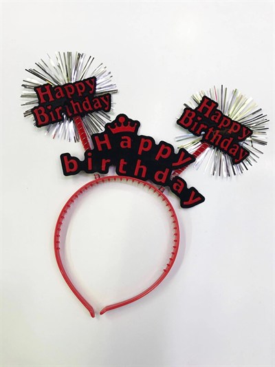 Mey İthalat® Happy Birthday Neon Renk Doğum Günü Tacı 12 Adet