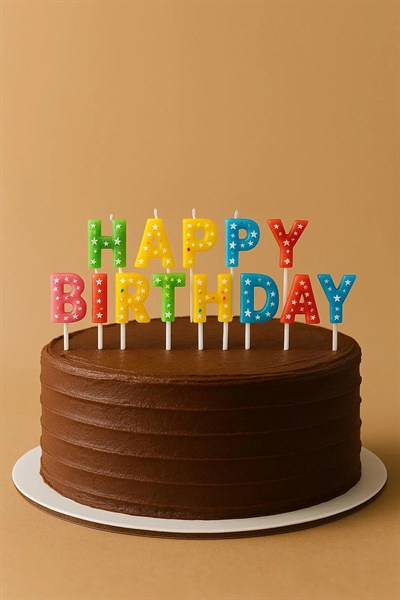Mey İthalat® Happy Birthday Renkli Mum