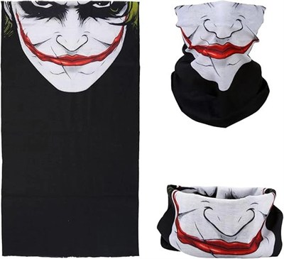 Mey İthalat® Joker Desenli Çok Amaçlı Buff – Yüz, Boyun ve Bandana Maskesi 5 No