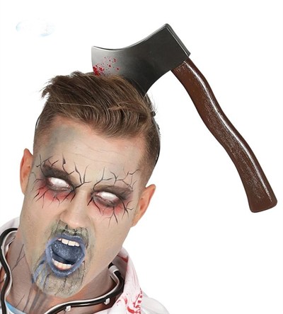 Mey İthalat® Kafaya Saplanmış Halloween Kanlı Balta Şaka Tacı
