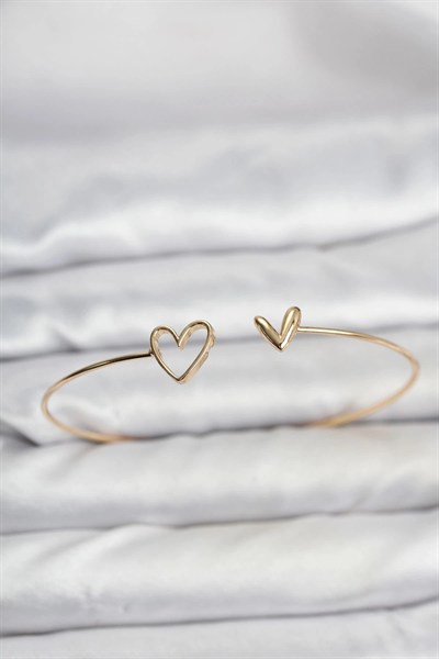 Mey İthalat® Kalp Model Gold Renk Bileklik