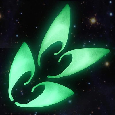 Mey İthalat® Karanlıkta Yanan Fosforlu Lateks Elf Kulağı 1 Çift 10x5 cm