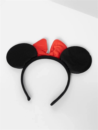 Mey İthalat® Kırmızı Fiyonklu Minnie Mouse Taç Fare Tacı Kafa Bandı